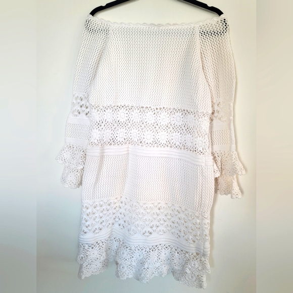 ASOS Crochet White Dress - Off Shoulder - Picture 8 of 12